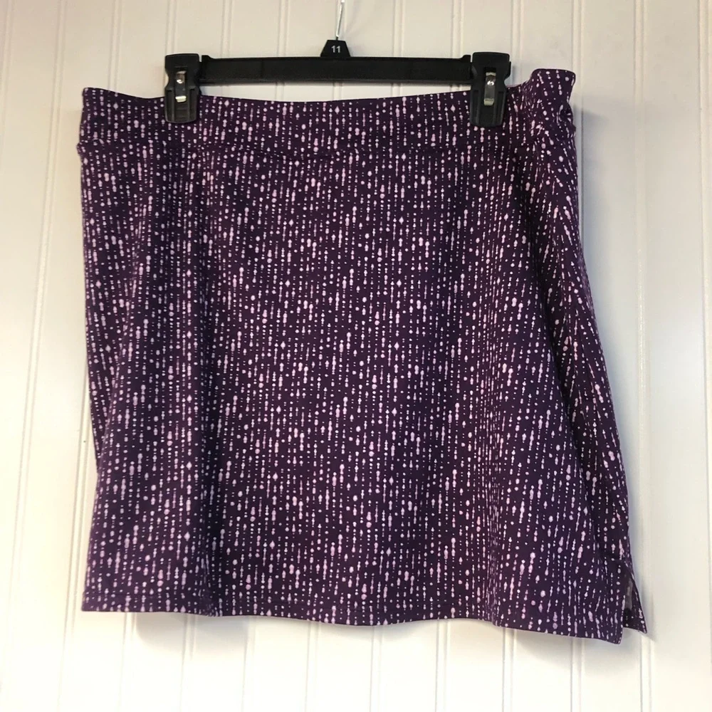 Tranquility Purple Patterned Women's Skort Women’s XL Athletic Peformance